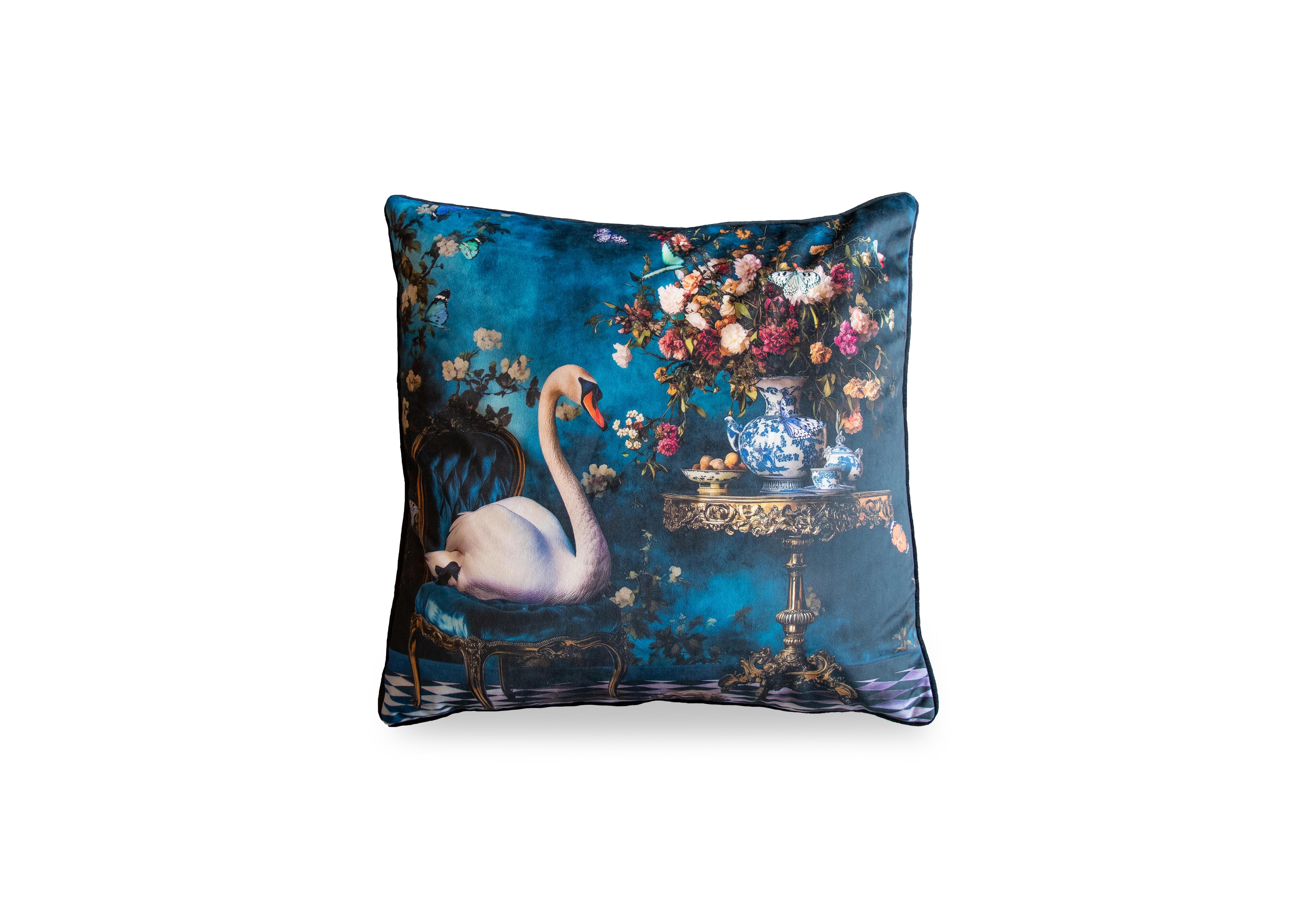 Stately Swan Cushion in  on Furniture Village