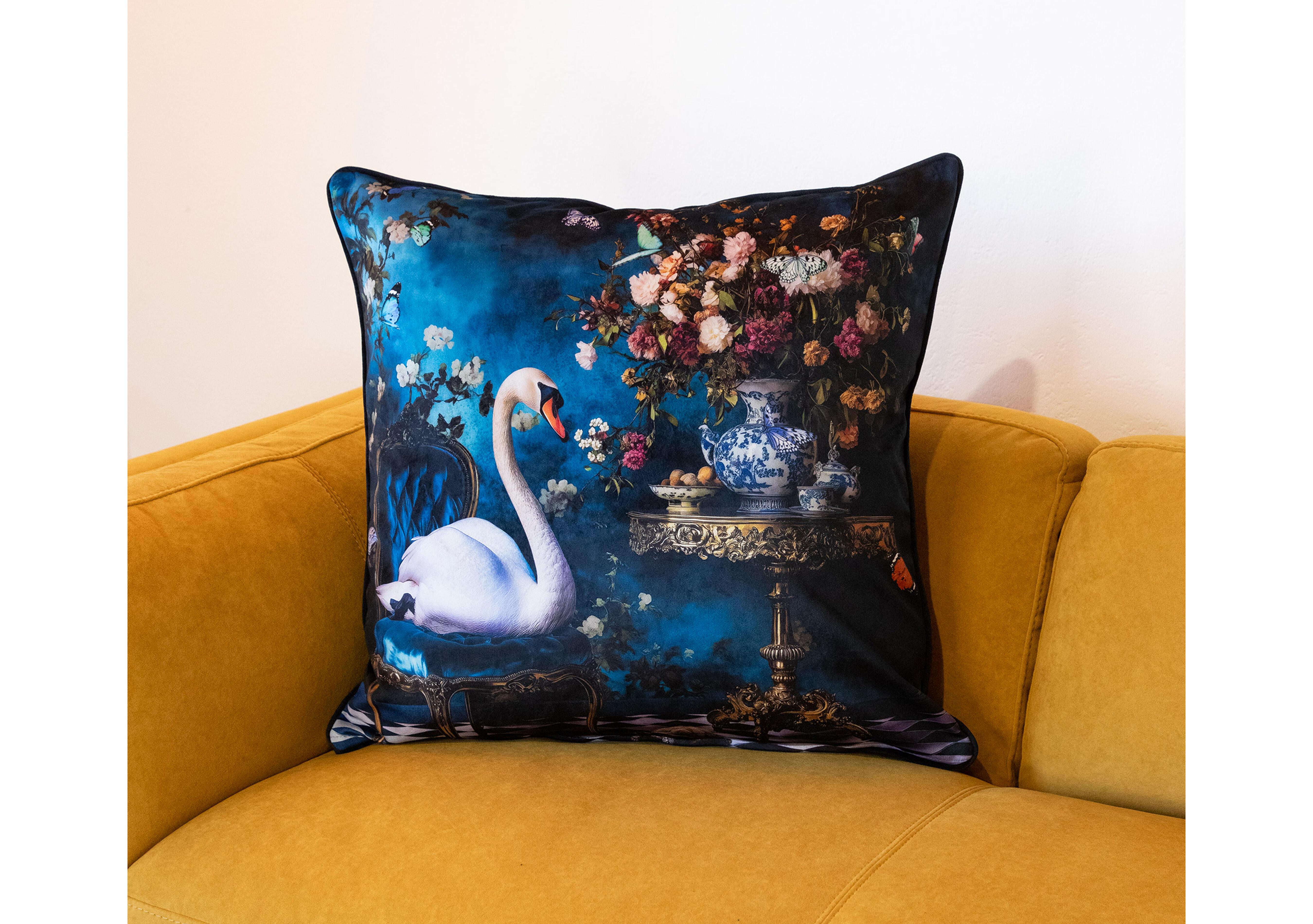 Stately Swan Cushion in  on Furniture Village