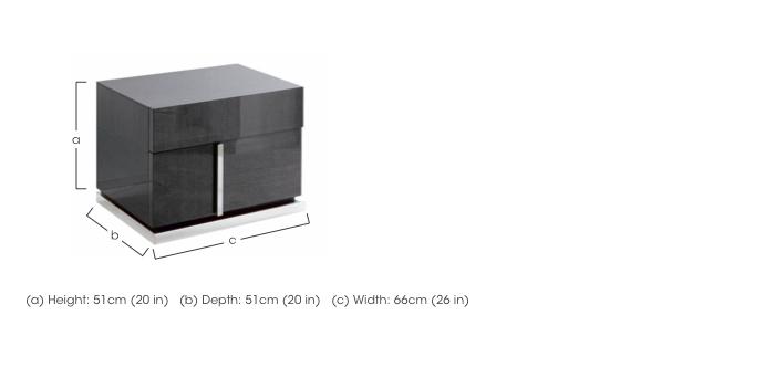 St Moritz 2 Drawer Right-Hand Nightstand in  on Furniture Village