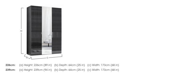 St Moritz 3 Door Hinged Wardrobe in  on Furniture Village