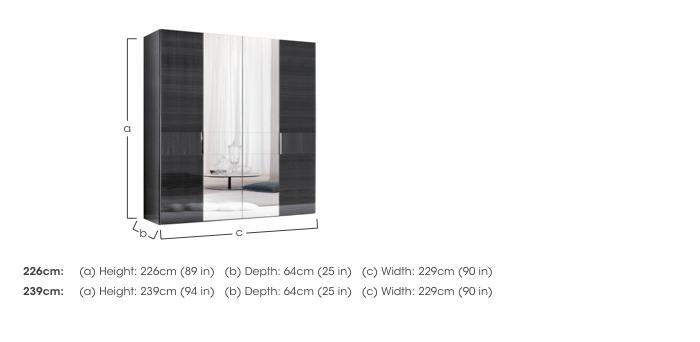 St Moritz 4 Door Hinged Wardrobe in  on Furniture Village