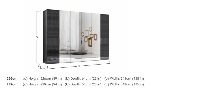 St Moritz 6 Door Hinged Wardrobe in  on Furniture Village