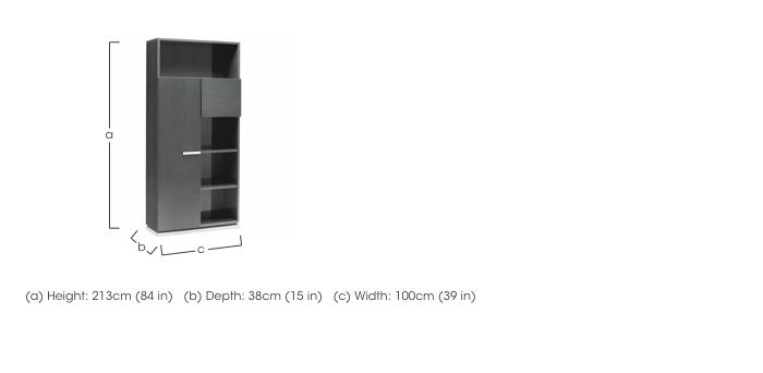 St Moritz Left-Hand Bookcase in  on Furniture Village