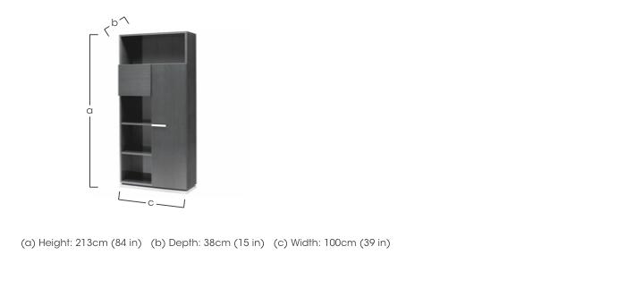 St Moritz Right Hand Bookcase in  on Furniture Village