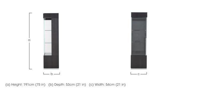 St Moritz 1 Door Left Hand Curio Cabinet in  on Furniture Village