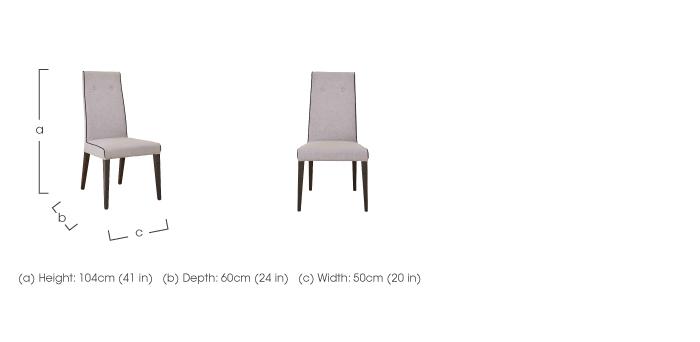 St Moritz Pair of Fabric Upholstered Dining Chairs in  on Furniture Village