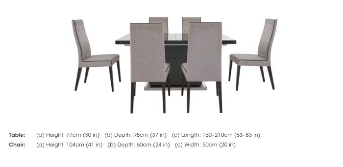 St Moritz Extending Dining Table and 6 Fabric Dining Chairs in  on Furniture Village