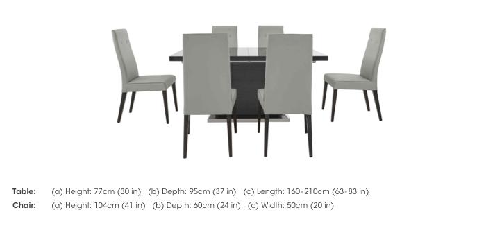 St Moritz Extending Dining Table and 6 Faux Leather Dining Chairs in  on Furniture Village