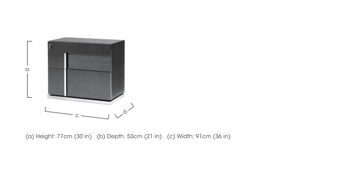 St Moritz Left-Hand Filing Cabinet in  on Furniture Village