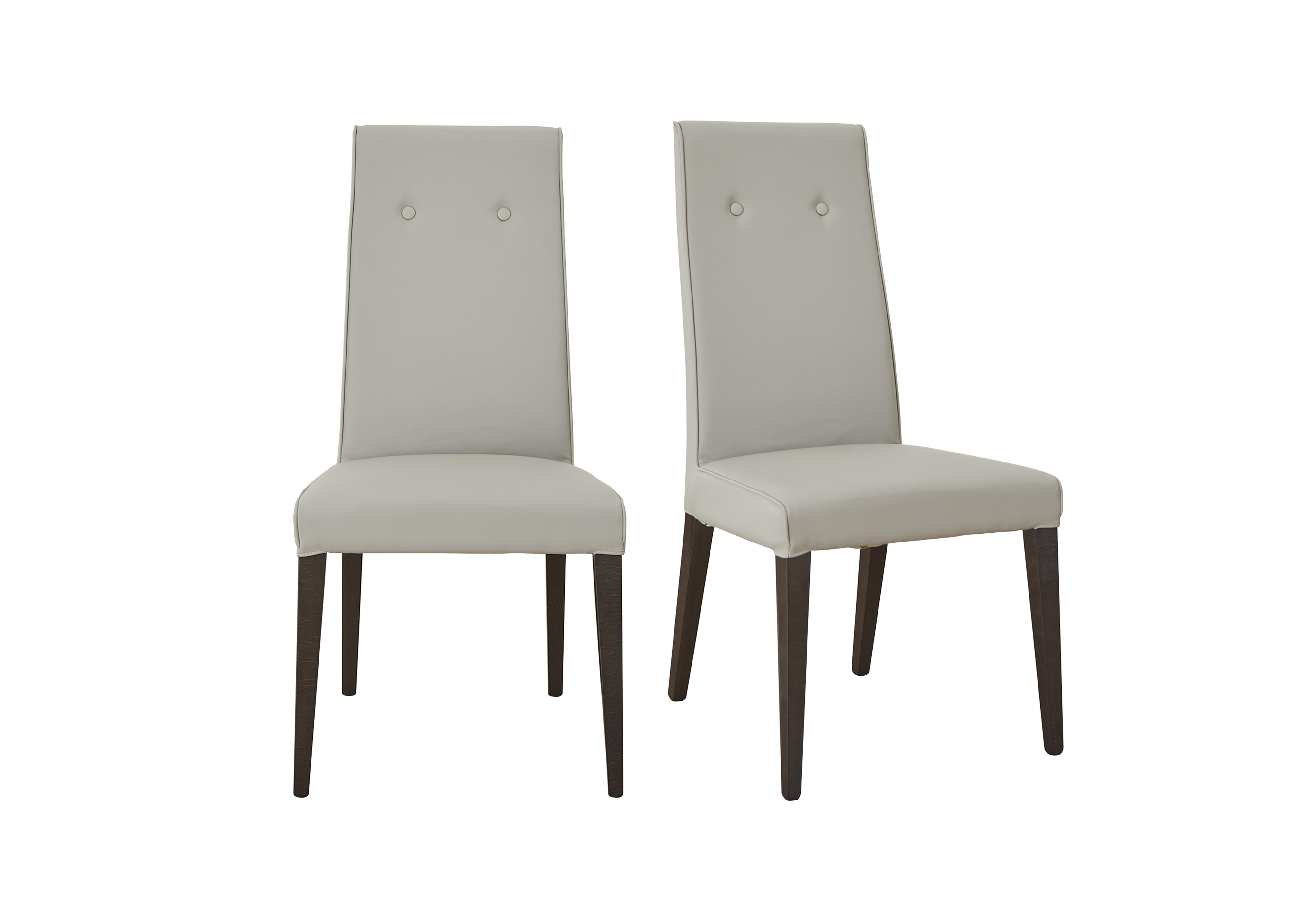 St Moritz Pair of Faux Leather Upholstered Dining Chairs in  on Furniture Village