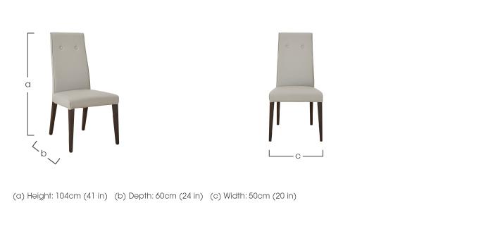 St Moritz Pair of Faux Leather Upholstered Dining Chairs in  on Furniture Village