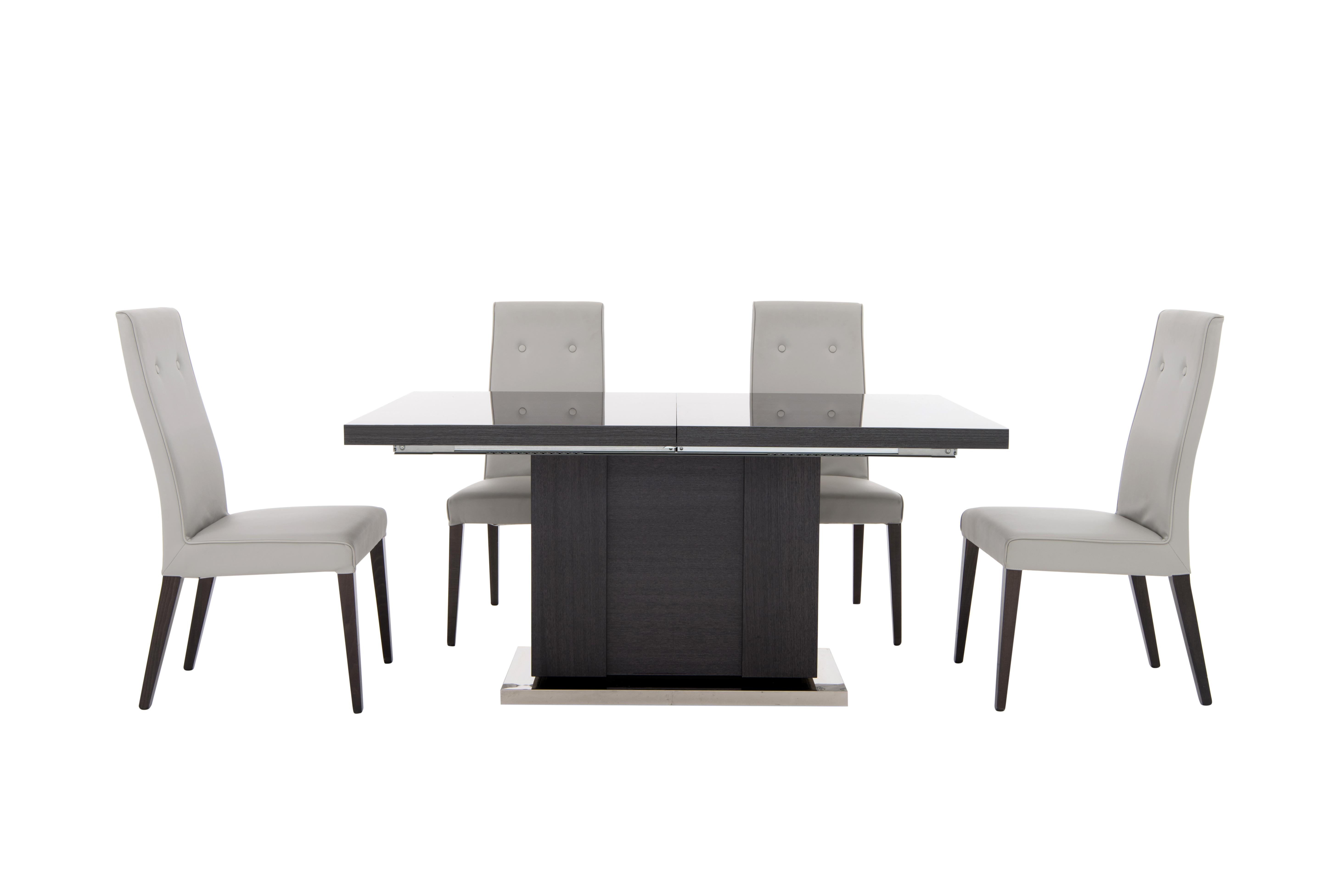 St Moritz Extending Table and 4 Faux Leather Upholstered Chairs in  on Furniture Village