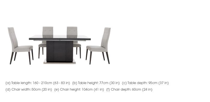 St Moritz Extending Table and 4 Faux Leather Upholstered Chairs in  on Furniture Village