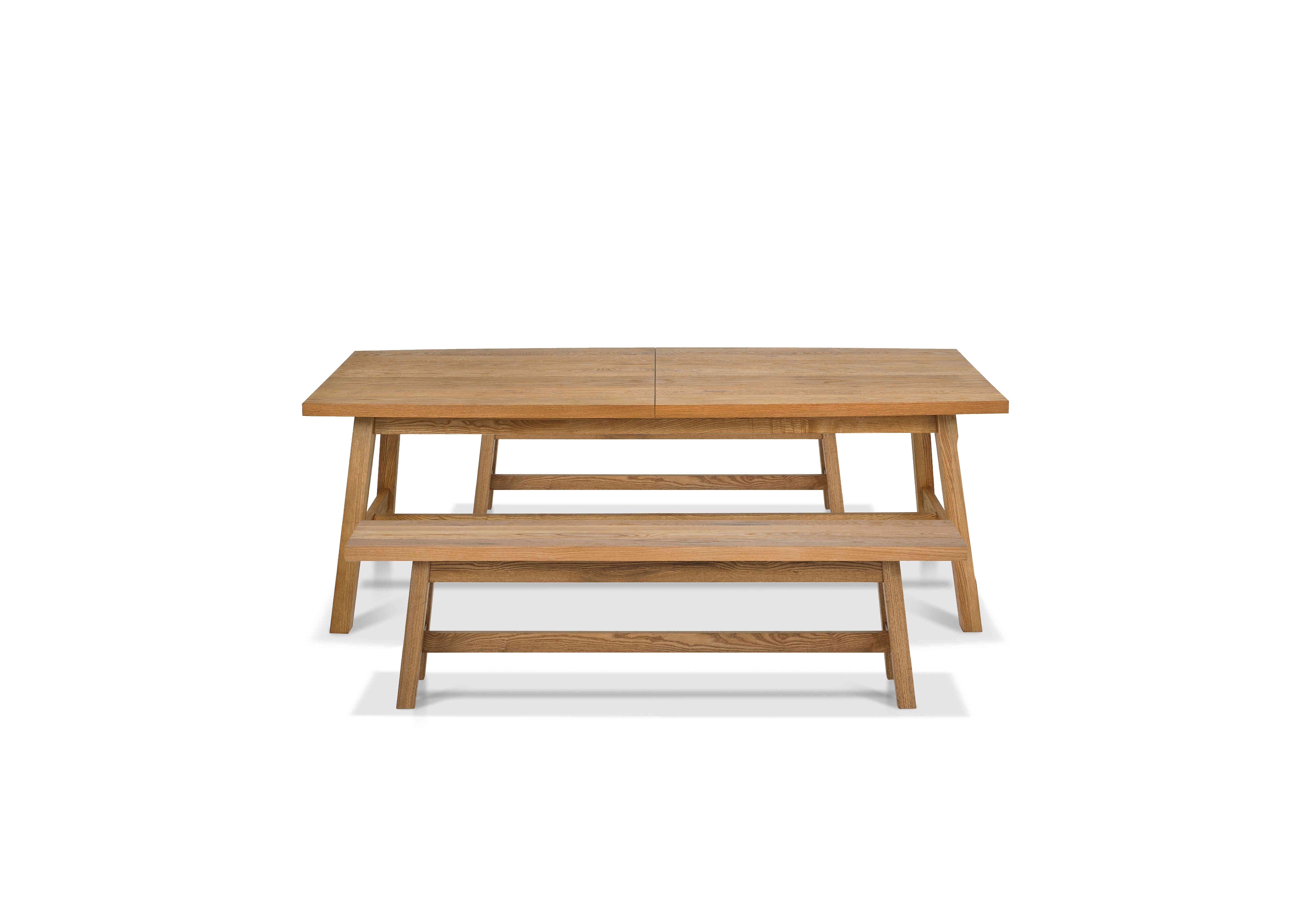 Stratford Large Extending Dining Table With 2 Small Dining Benches in  on Furniture Village