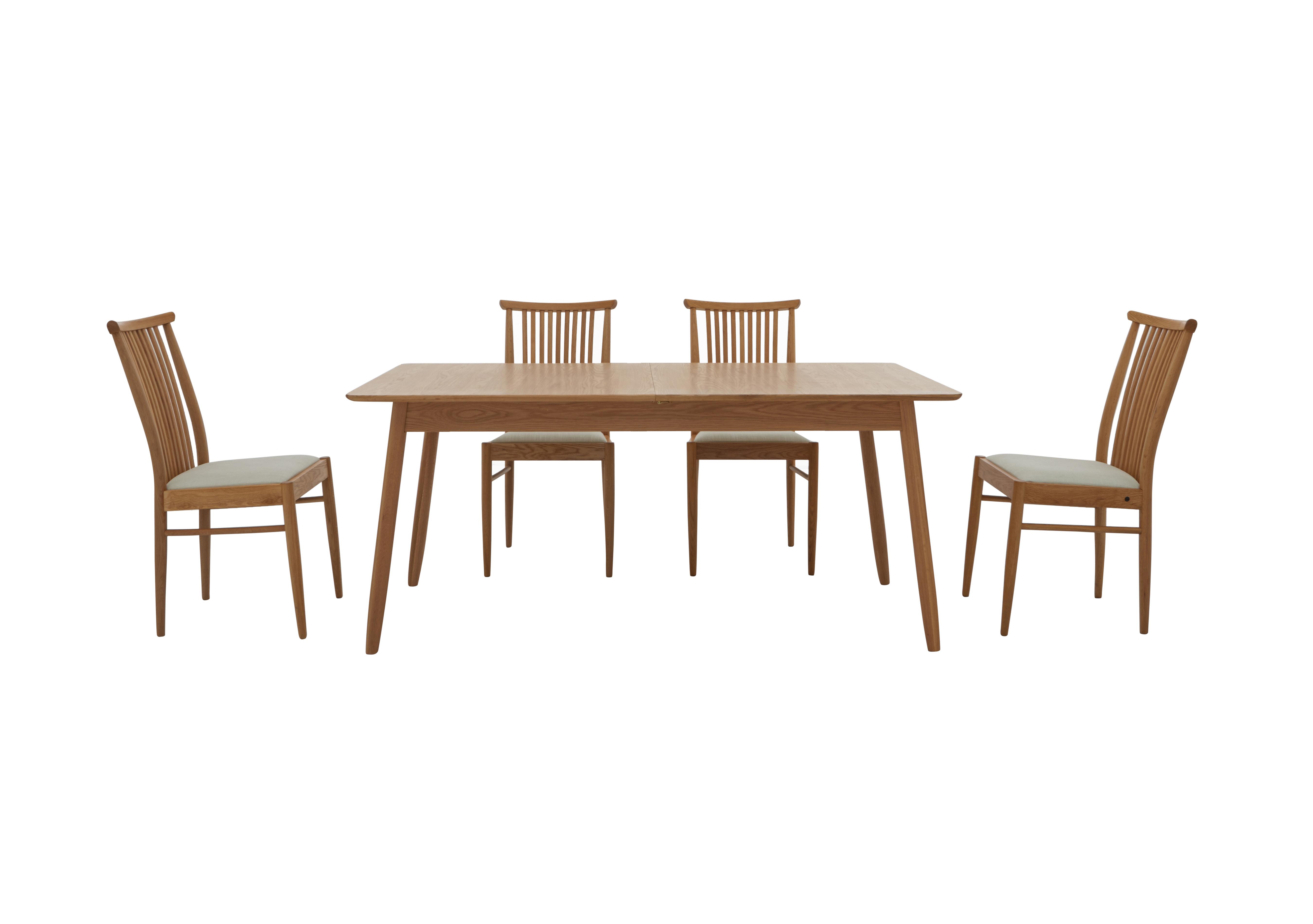 Teramo Medium Dining Table and 4 Slatted Chairs in  on Furniture Village