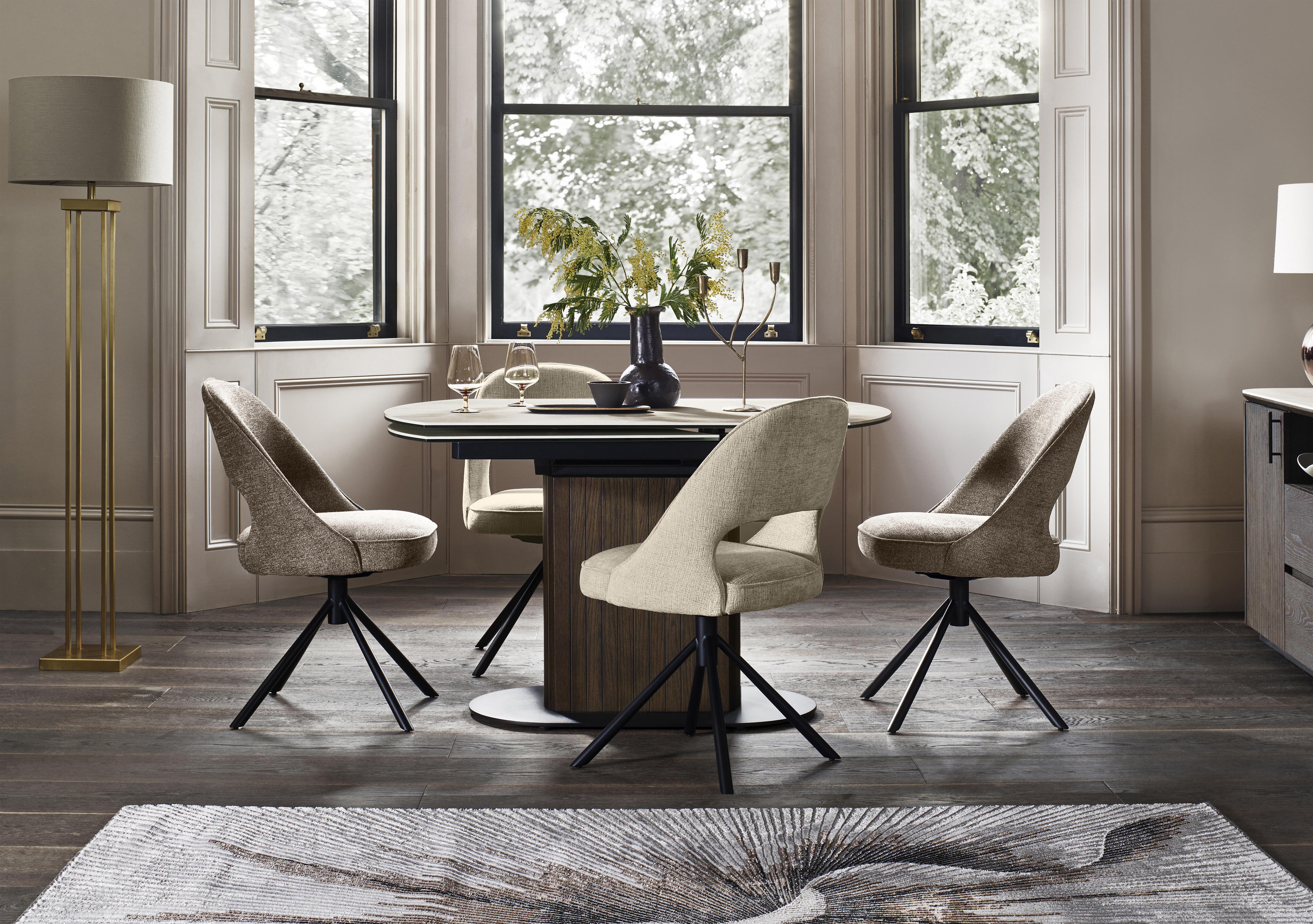 Tiber Swivel Extending Dining Table in  on Furniture Village