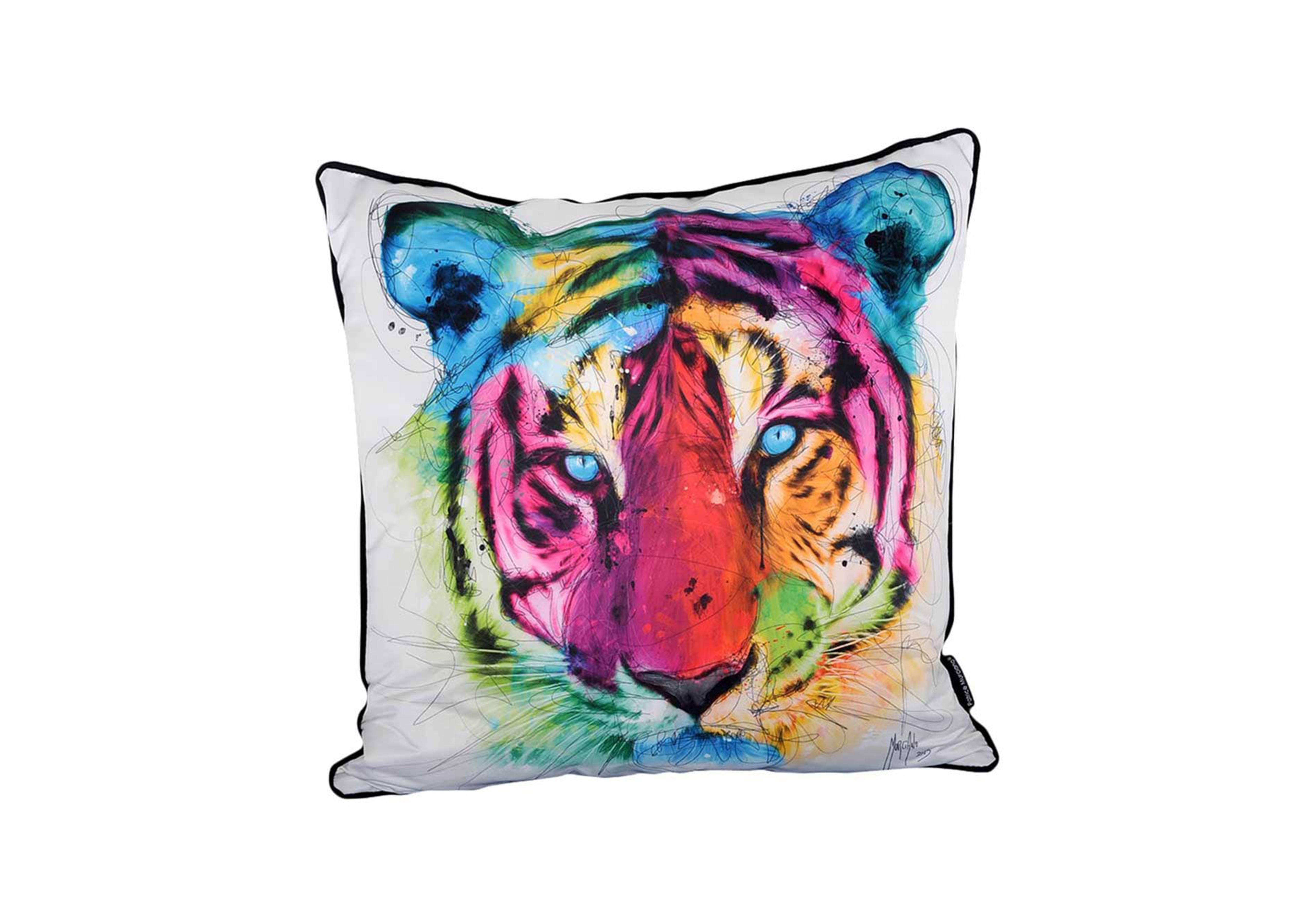 Multi Tiger Cushion in  on Furniture Village