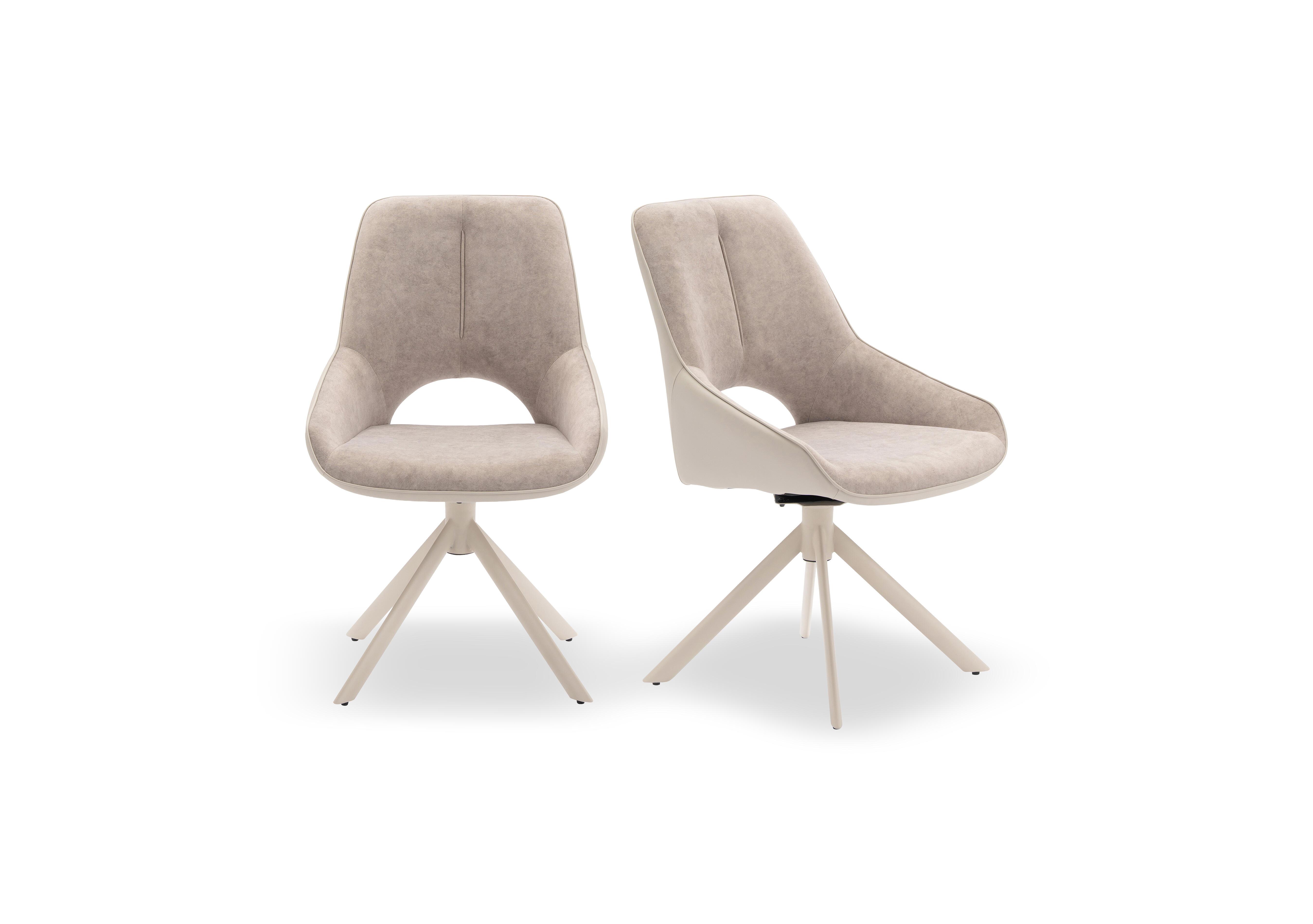 Tino Pair of Two Tone Swivel Dining Chairs in  on Furniture Village