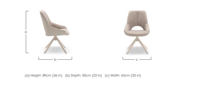 Tino Set of 4 Two Tone Swivel Dining Chairs in  on Furniture Village