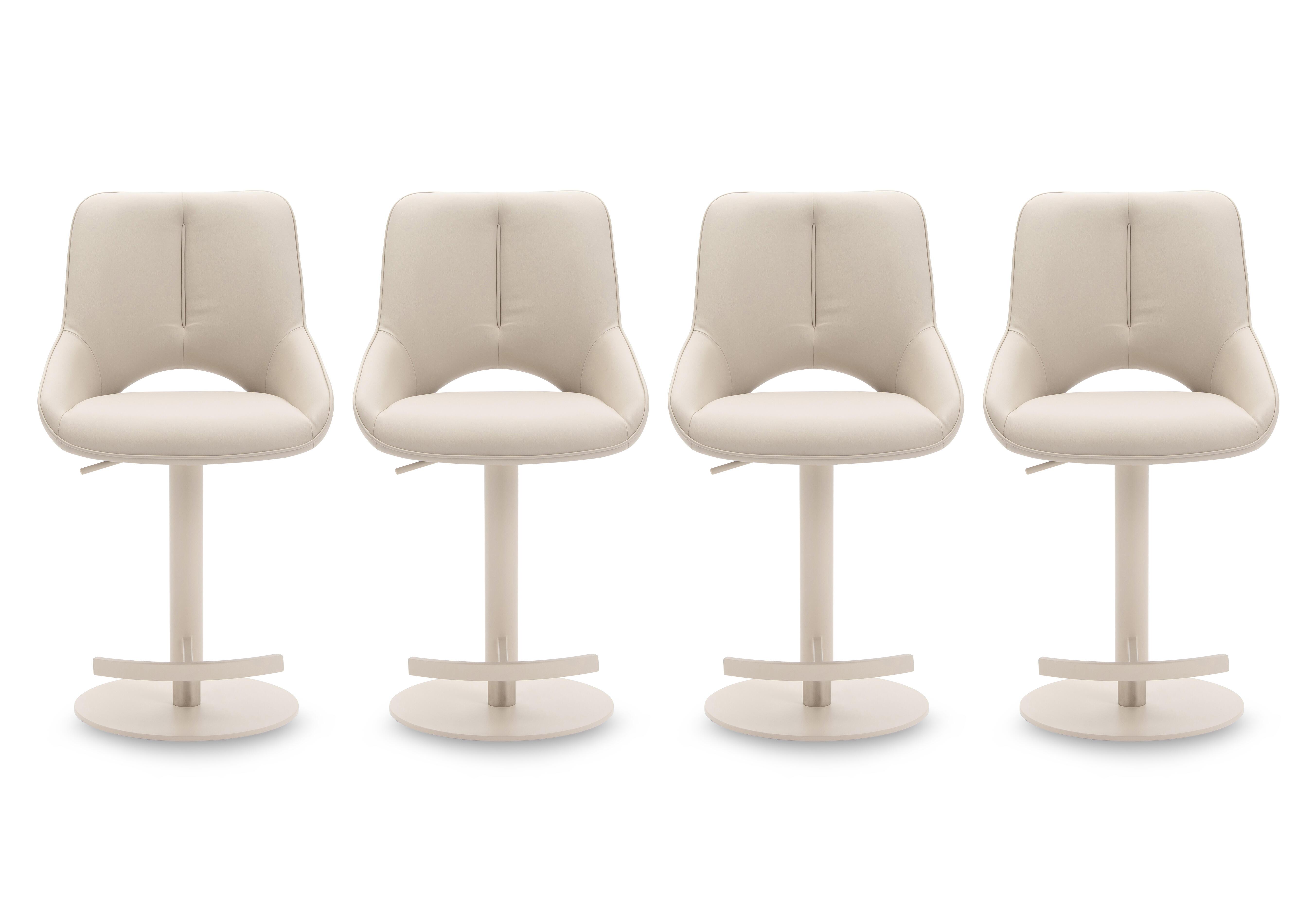 Tino Set of 4 Faux Leather Swivel Bar Stools in  on Furniture Village