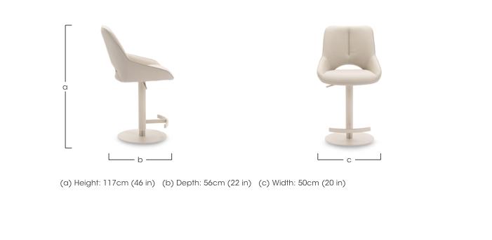 Tino Set of 4 Faux Leather Swivel Bar Stools in  on Furniture Village