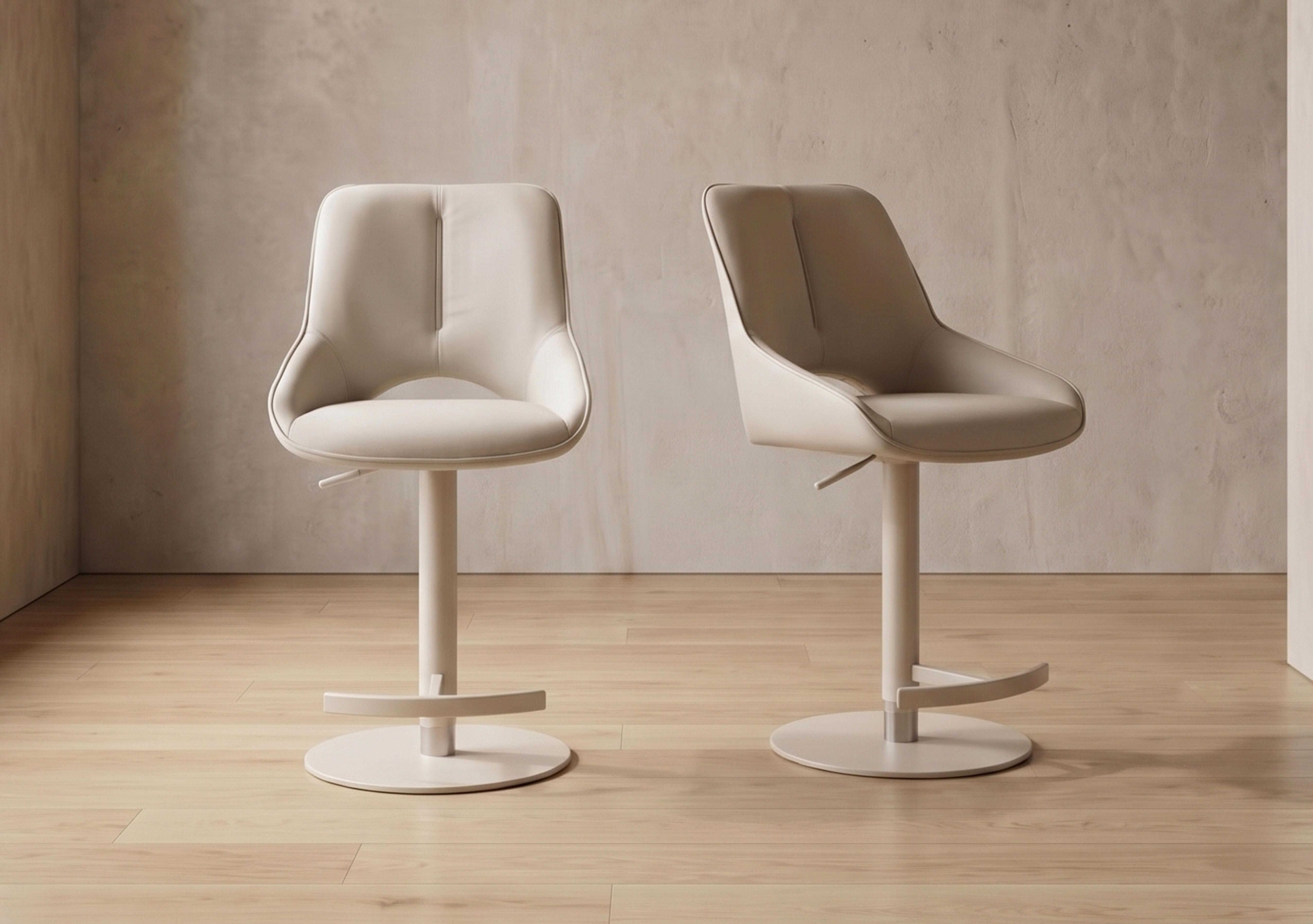 Tino Set of 4 Faux Leather Swivel Bar Stools in  on Furniture Village