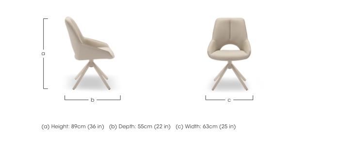 Tino Set of 6 Faux Leather Swivel Dining Chairs in  on Furniture Village
