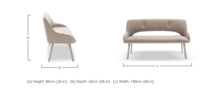 Tino Two Tone High Back Dining Bench in  on Furniture Village
