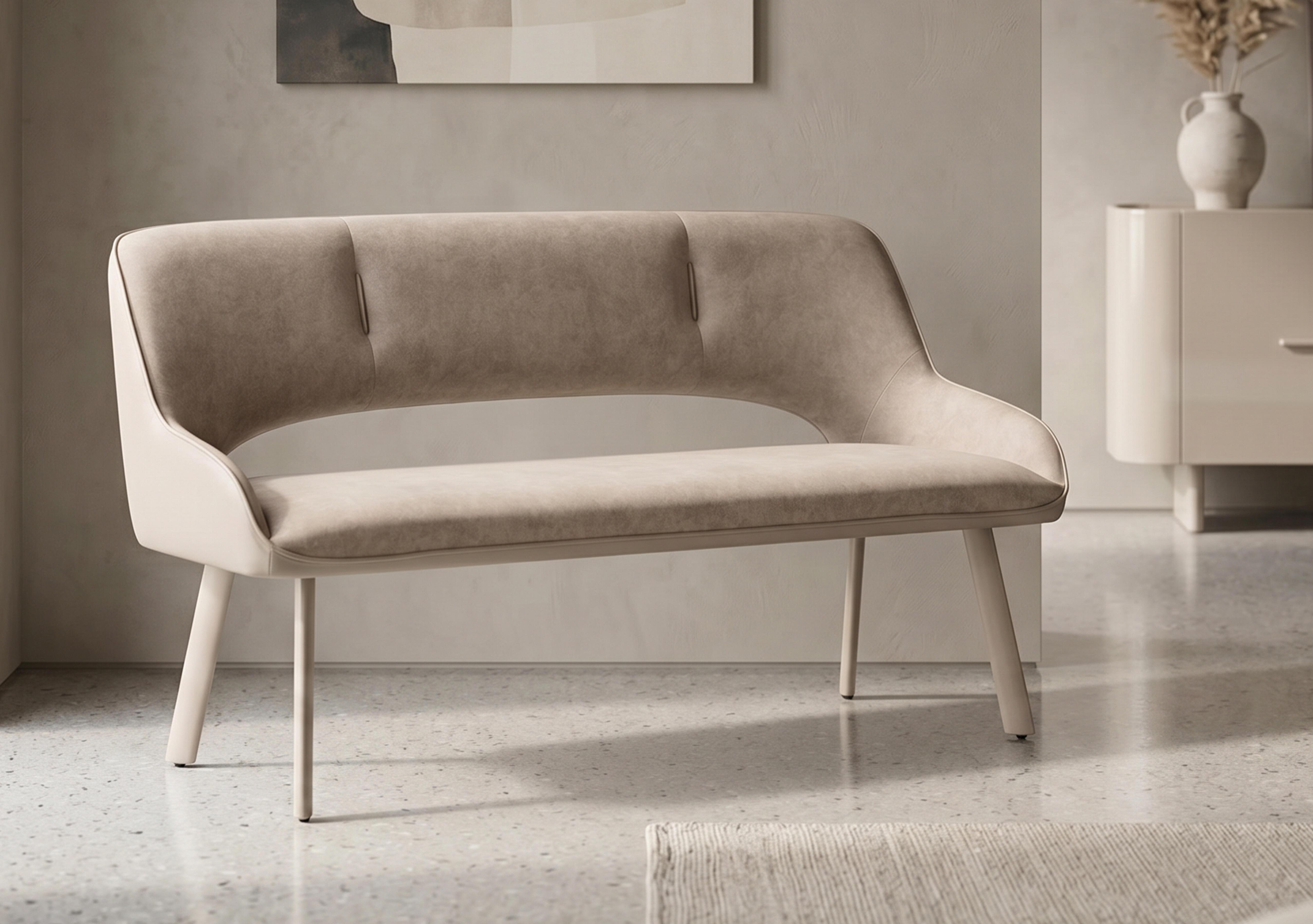 Tino Two Tone High Back Dining Bench in  on Furniture Village