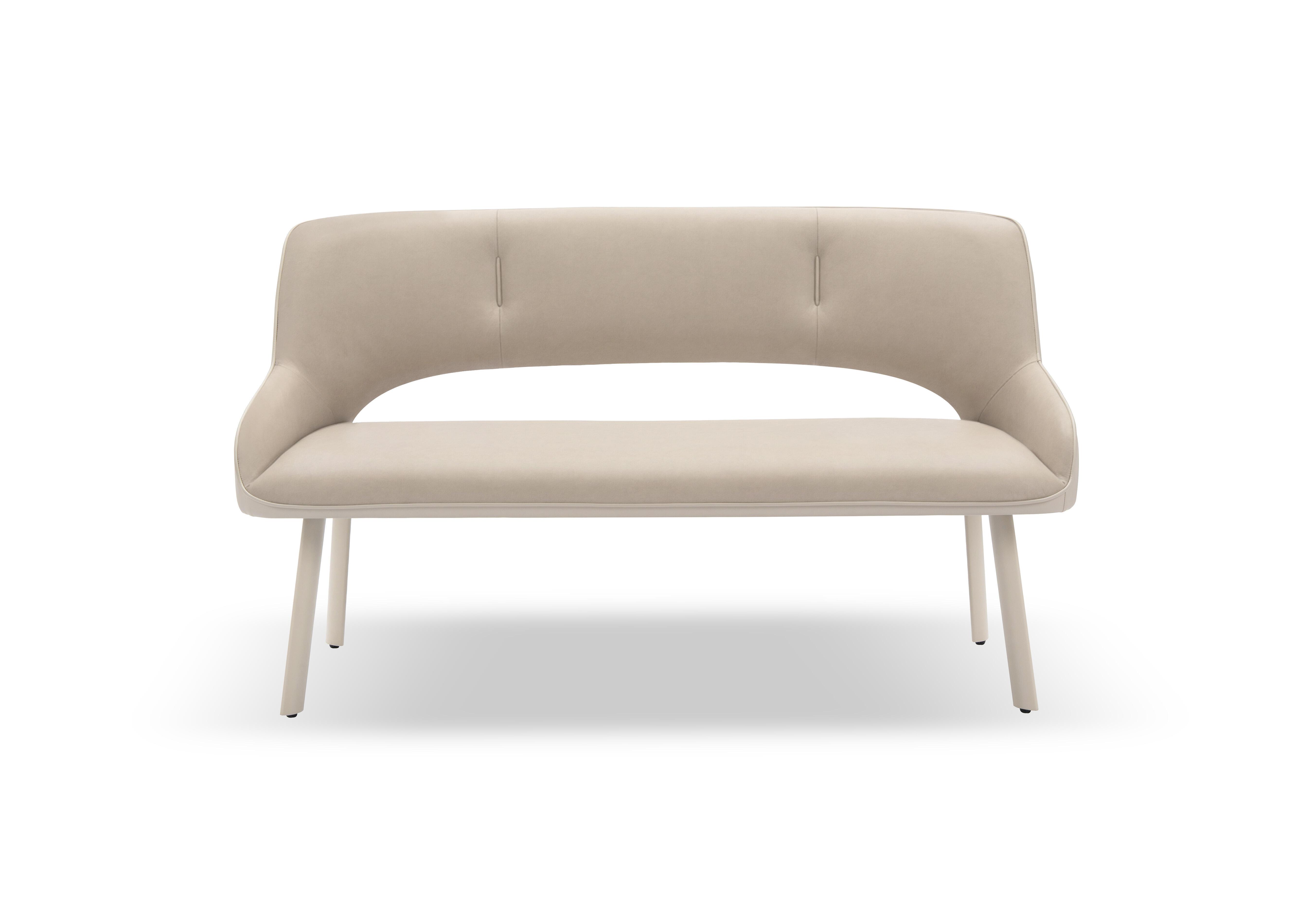 Tino Faux Leather High Back Dining Bench in  on Furniture Village
