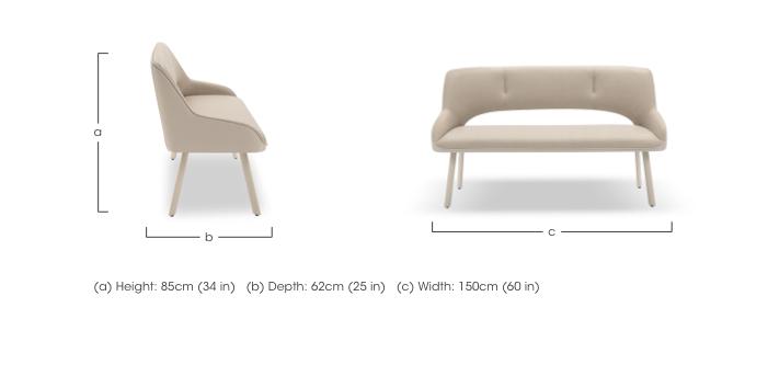 Tino Faux Leather High Back Dining Bench in  on Furniture Village