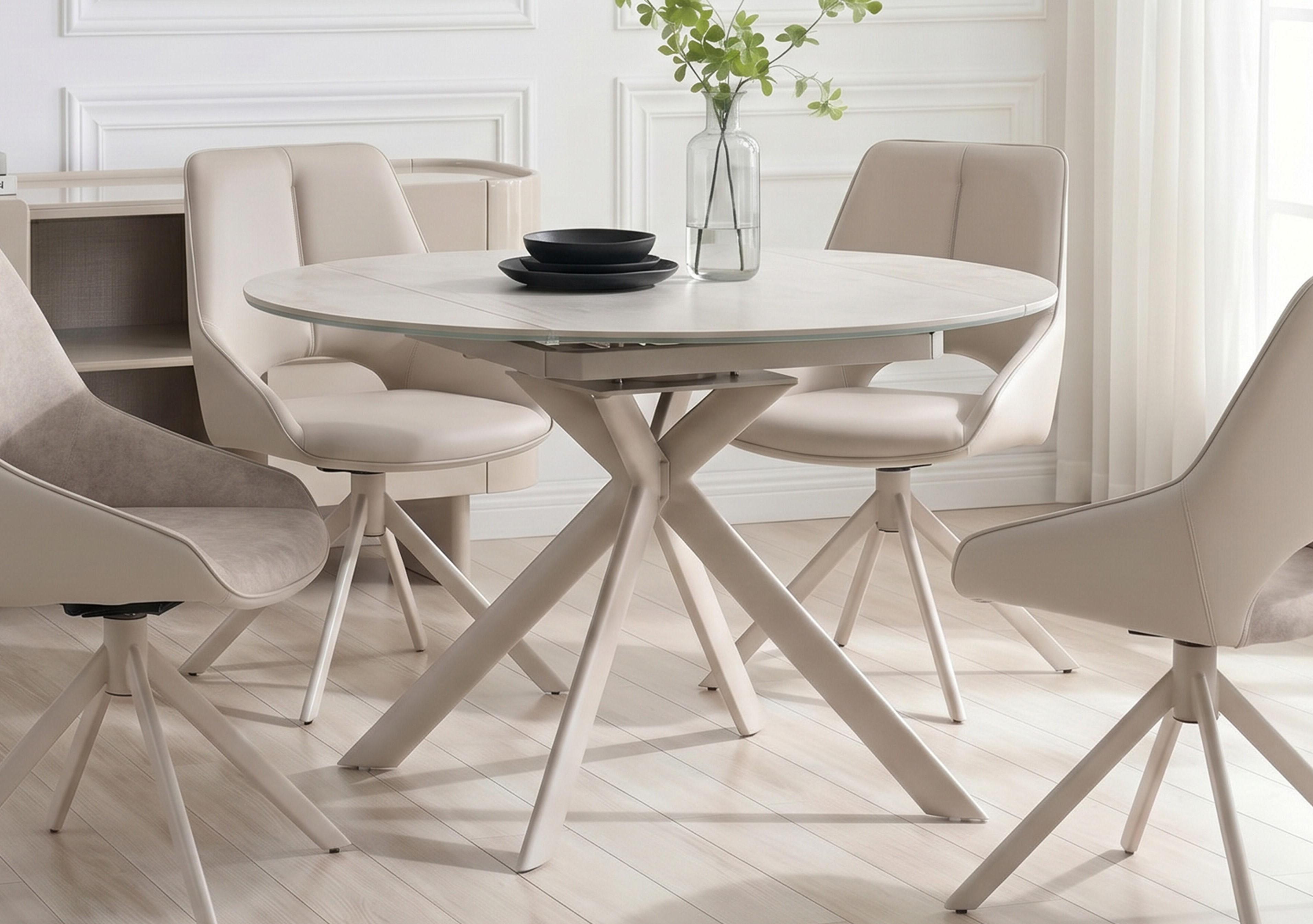 Tino Swivel Extending Dining Table in  on Furniture Village