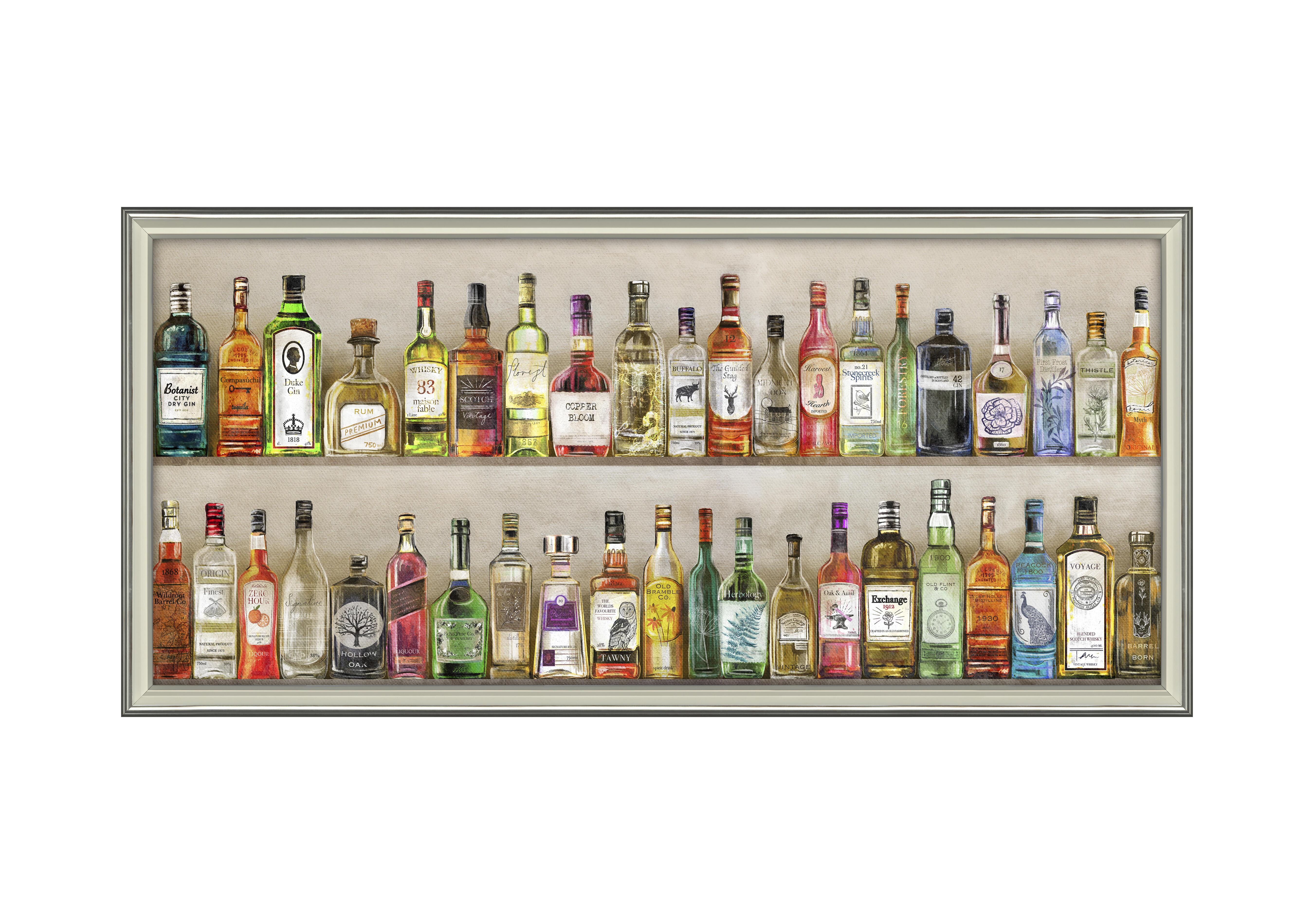 The Liquor Library Framed Picture in  on Furniture Village