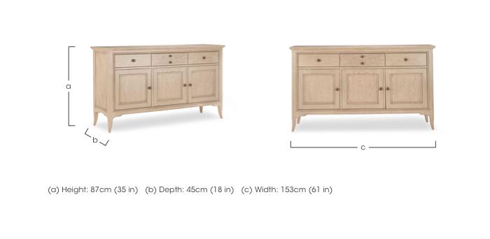 Toulon 3 Door 3 Drawer Sideboard in  on Furniture Village