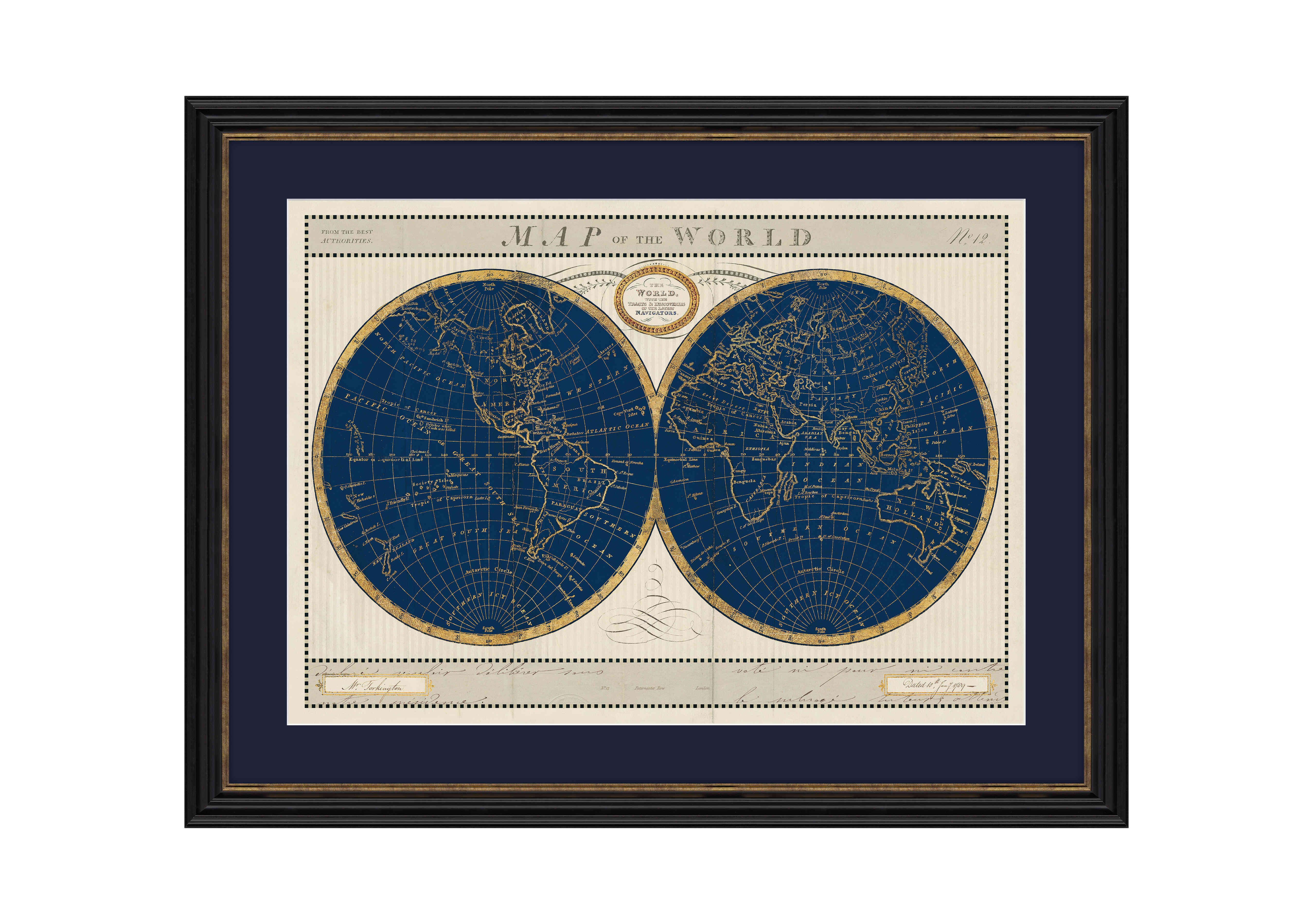 Torkingtons World Map Framed Picture in  on Furniture Village