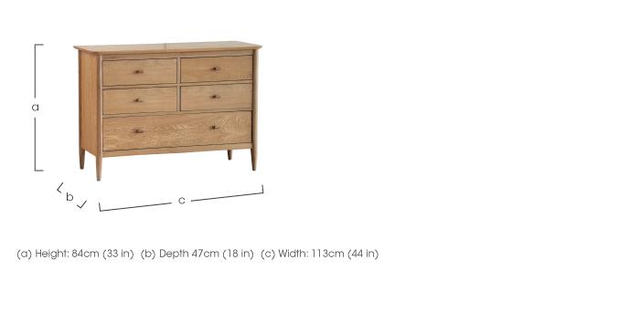 Teramo 5 Drawer Wide Chest in  on Furniture Village