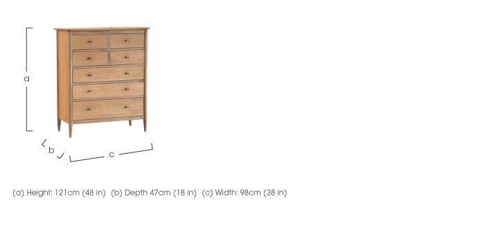 Teramo 7 Drawer Tall Chest in  on Furniture Village