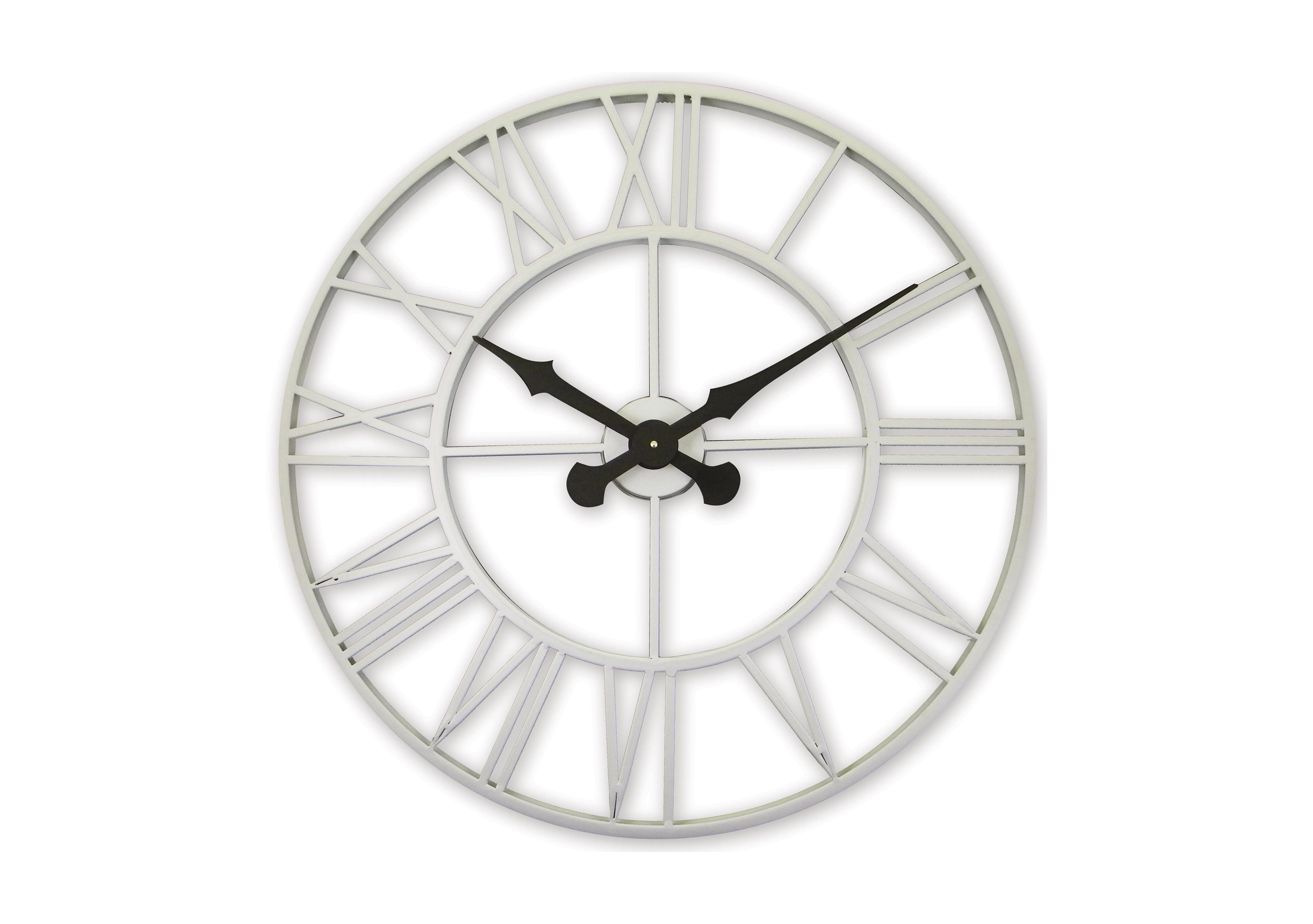 Vintage Cream Metal Wall Clock in  on Furniture Village
