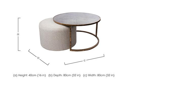 Valeria Coffee Table and Pouffe in  on Furniture Village