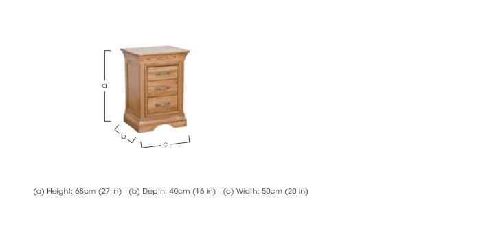 Versailles 3 Drawer Bedside Table in  on Furniture Village