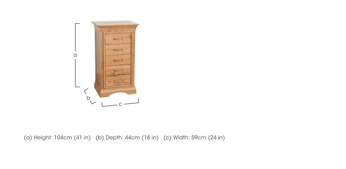 Versailles Tall 5 Drawer Chest of Drawers in  on Furniture Village