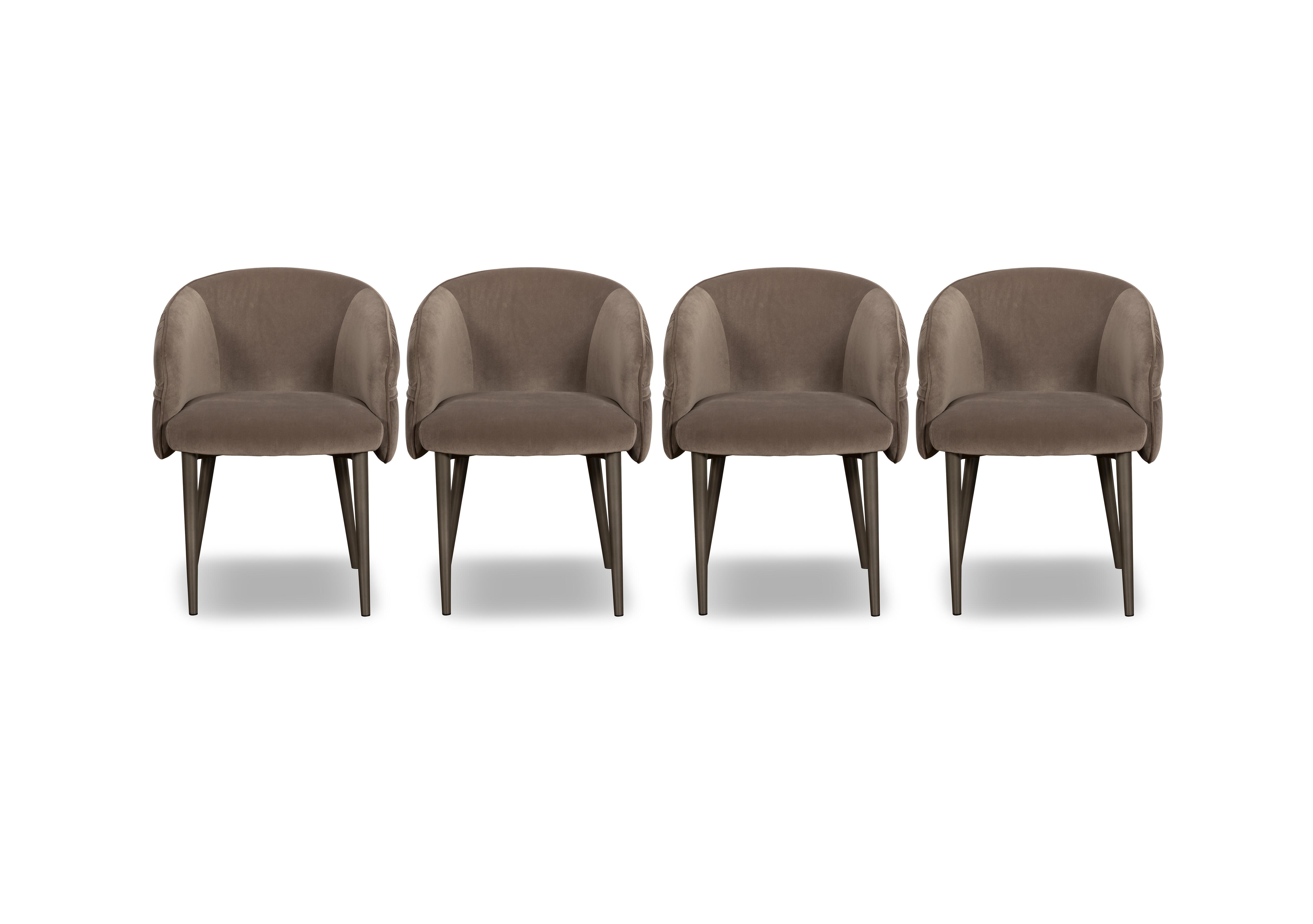 Vardy Set of 4 Fabric Dining Chairs in  on Furniture Village