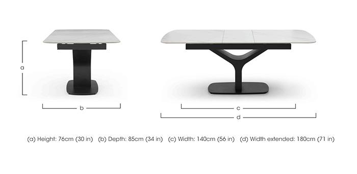 Veja Pop-Up Extending Dining Table in  on Furniture Village