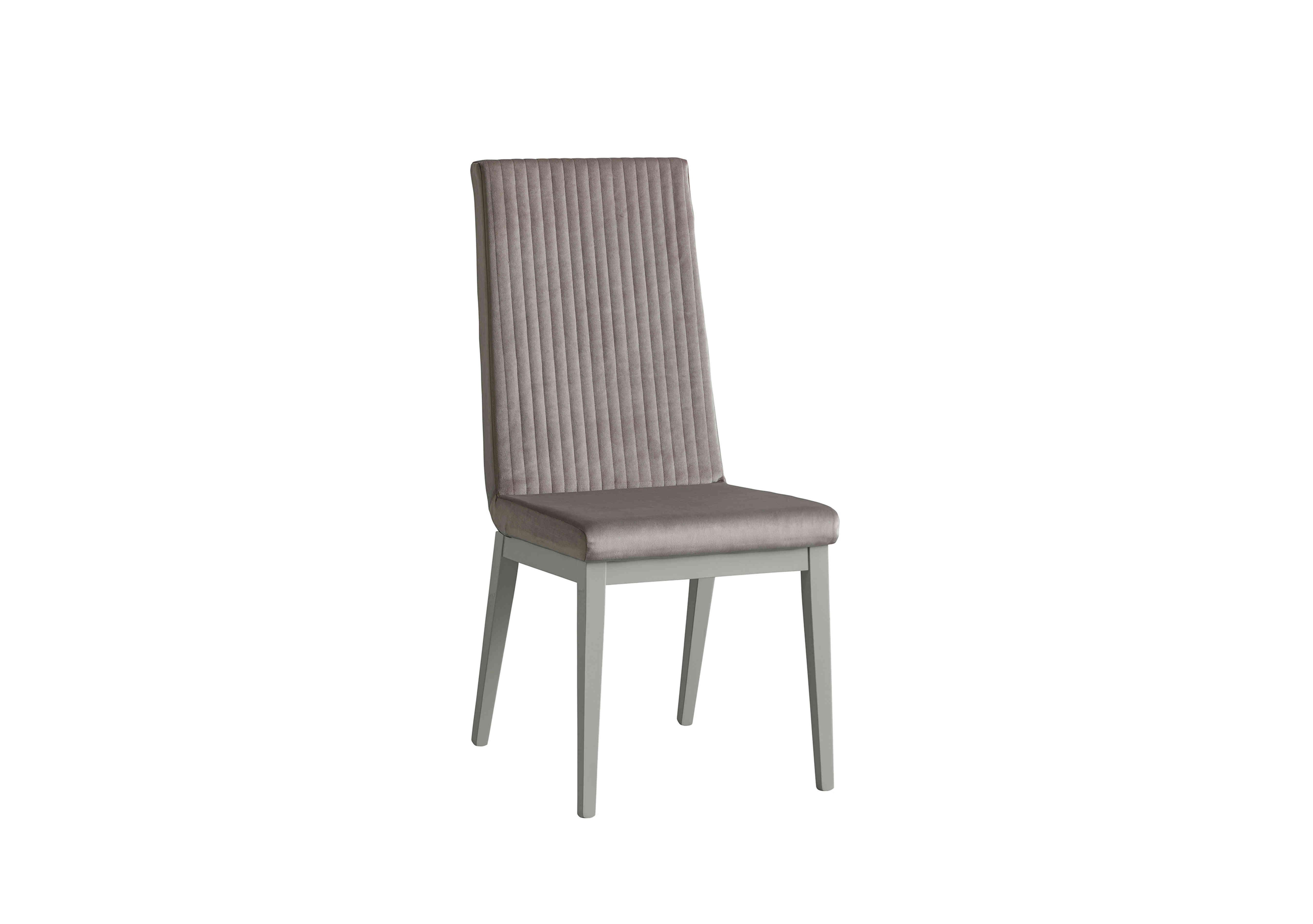Venezia Fluted Fabric Dining Chair in Grey in  on Furniture Village