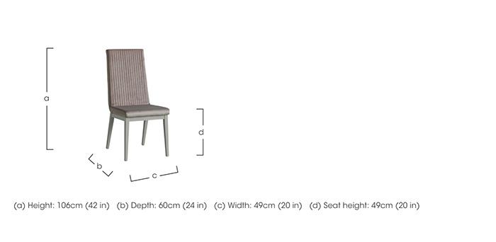 Venezia Fluted Fabric Dining Chair in Grey in  on Furniture Village