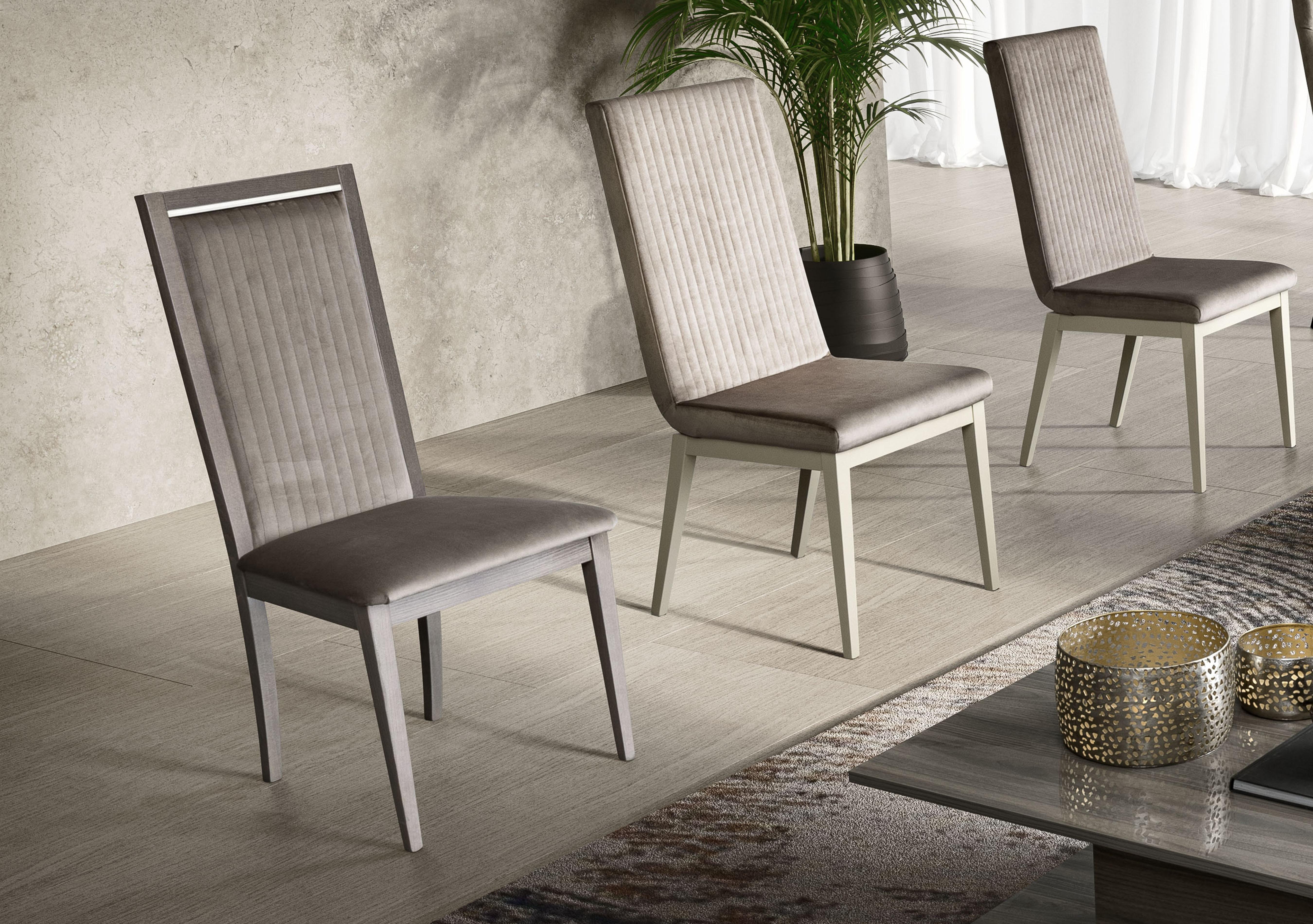 Venezia Fluted Fabric Dining Chair in Grey in  on Furniture Village