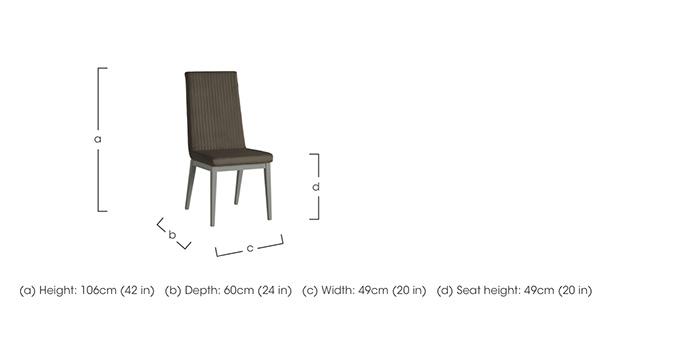 Venezia Fluted Faux Leather Dining Chair in Grey in  on Furniture Village