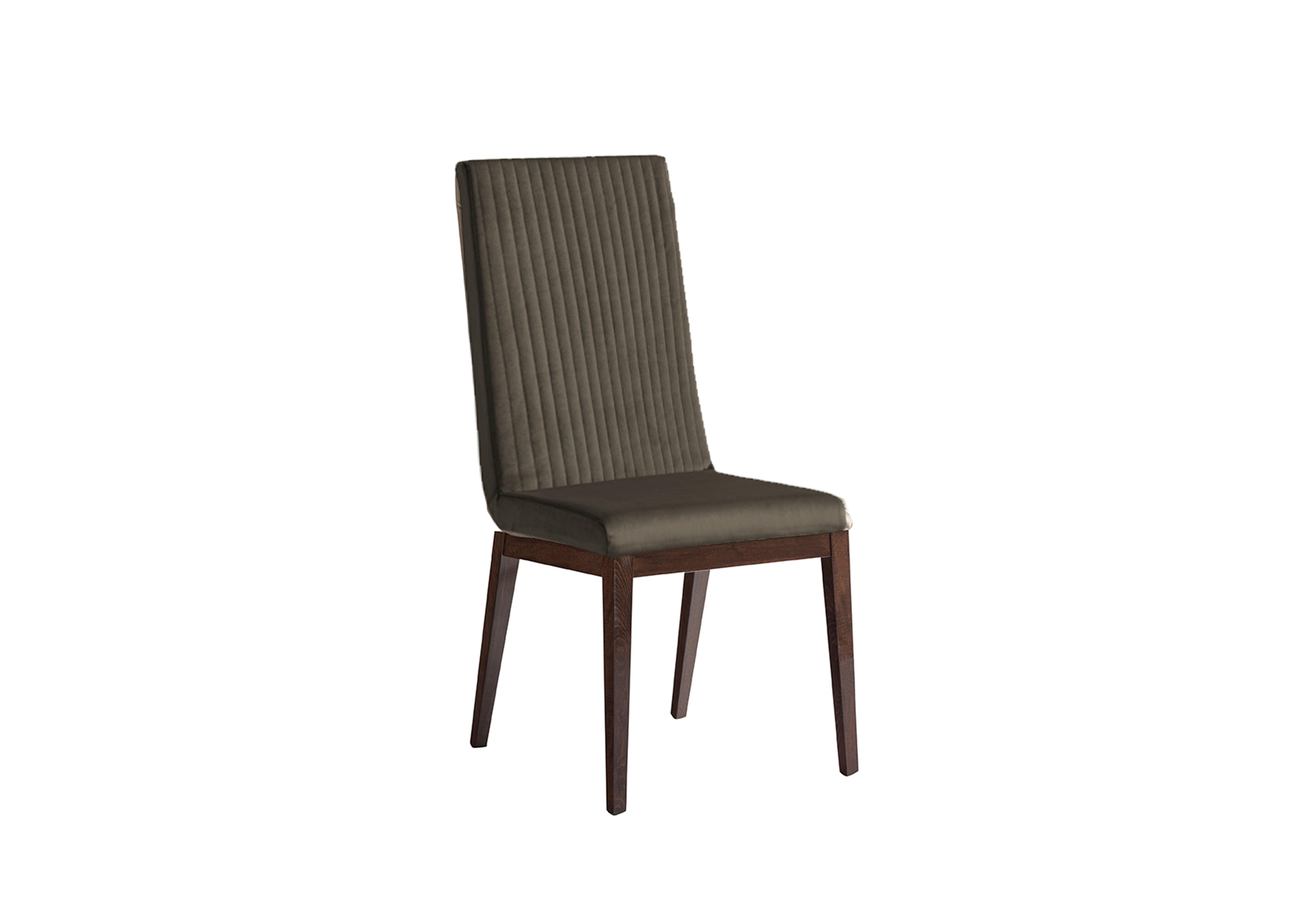 Venezia Fluted Faux Leather Dining Chair in Walnut in  on Furniture Village
