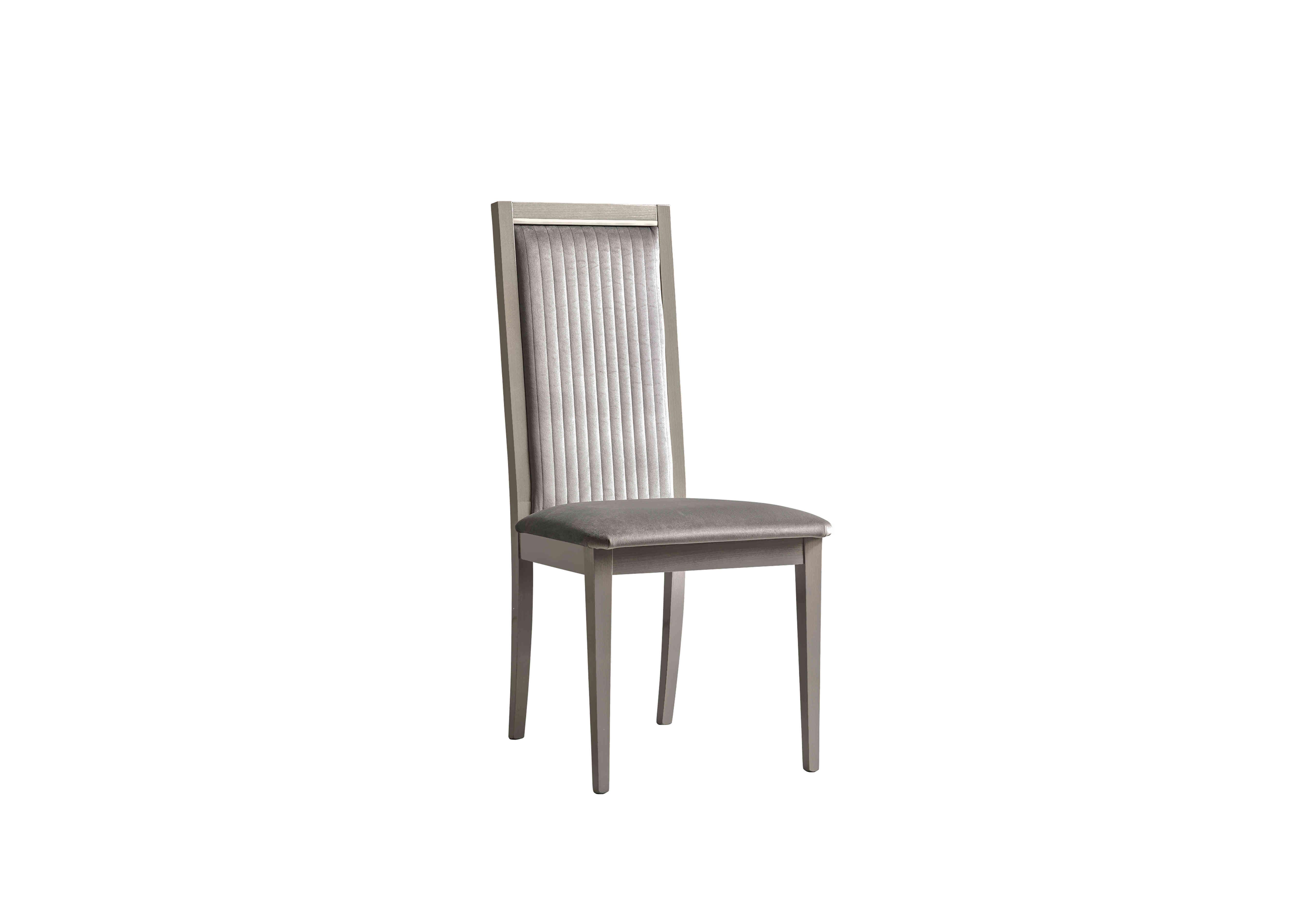 Venezia Panelled Fabric Dining Chair in Grey in  on Furniture Village
