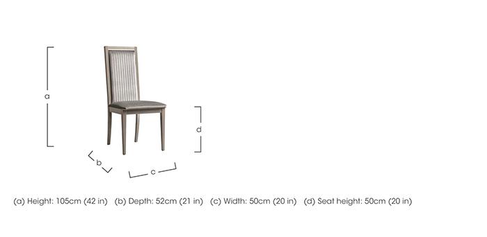 Venezia Panelled Fabric Dining Chair in Grey in  on Furniture Village